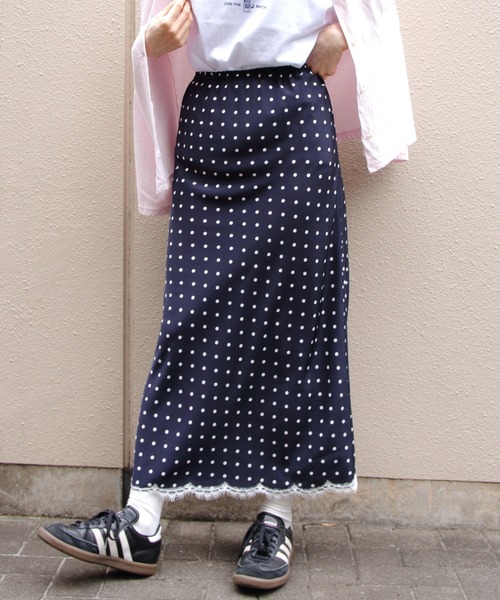 THE SHINZONE(ザ シンゾーン)の「THE SHINZONE/シンゾーン ポルカドットリーバーズレーススカート POLKA DOT LEAVERS LACE SKIRT 26MMSSK04(スカート・レディース・ネイビー・M)」の5枚目の写真