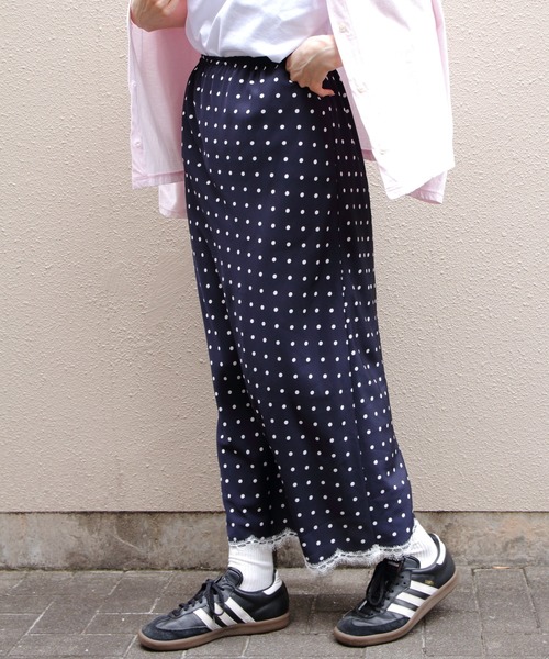 THE SHINZONE(ザ シンゾーン)の「THE SHINZONE/シンゾーン ポルカドットリーバーズレーススカート POLKA DOT LEAVERS LACE SKIRT 26MMSSK04(スカート・レディース・ネイビー・M)」の6枚目の写真