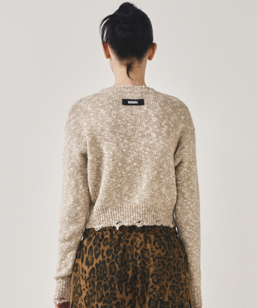 NICK&NICOLE(ニックアンドニコール)の「NICOLE BOKASHI DAMAGE KNIT_OATMEAL(ニット/セーター・レディース・その他・FREE)」の3枚目の写真