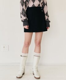 ROCCI ROCCI（ロッシロッシ）の「Pleats Wrap Skirt [BLACK]（スカート）」