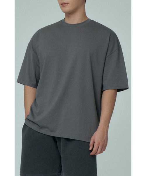 BATIP(バティップ)の「スーピマ無地セミオーバー半袖Tシャツカーキ(Tシャツ/カットソー・メンズ・その他・MEDIUM/LARGE)」の1枚目の写真
