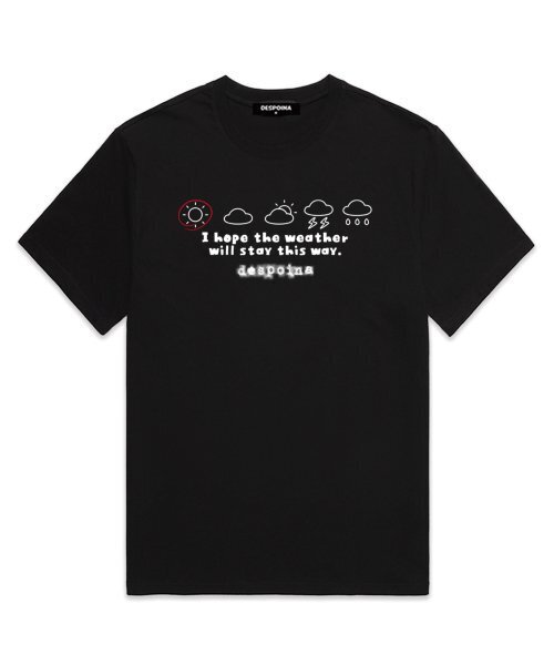 OUSE(オウズ)の「ウェザーエモティコン オーバーサイズ 半袖Tシャツ (DS010) ブラック(Tシャツ/カットソー・レディース・その他・SMALL/MEDIUM/LARGE/X-LARGE/XX-LARGE)」の1枚目の写真