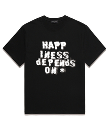 HAPPINESS 半袖Tシャツ (DS027) ブラック