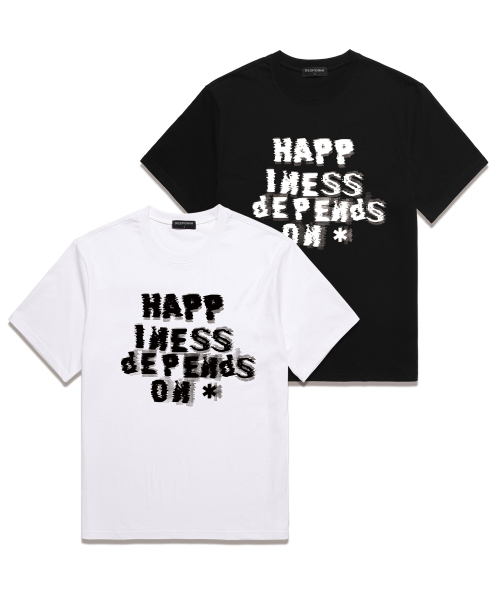 OUSE(オウズ)の「HAPPINESS 半袖Tシャツ (DS027) ブラック(Tシャツ/カットソー・レディース・その他・SMALL/MEDIUM/LARGE/X-LARGE/XX-LARGE)」の5枚目の写真