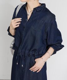 BEARDSLEY | トロミデニムショートシャツ(シャツ/ブラウス)