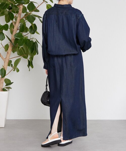 BEARDSLEY（ビアズリー）の「トロミデニムショートシャツ（シャツ/ブラウス・レディース・インディゴブルー・FREE）」の10枚目の写真