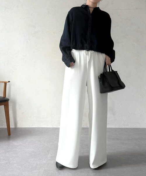 BEARDSLEY（ビアズリー）の「トロミデニムショートシャツ（シャツ/ブラウス・レディース・インディゴブルー・FREE）」の14枚目の写真