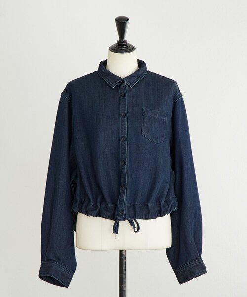 BEARDSLEY（ビアズリー）の「トロミデニムショートシャツ（シャツ/ブラウス・レディース・インディゴブルー・FREE）」の16枚目の写真