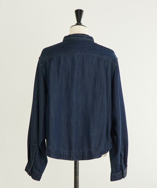 BEARDSLEY（ビアズリー）の「トロミデニムショートシャツ（シャツ/ブラウス・レディース・インディゴブルー・FREE）」の19枚目の写真