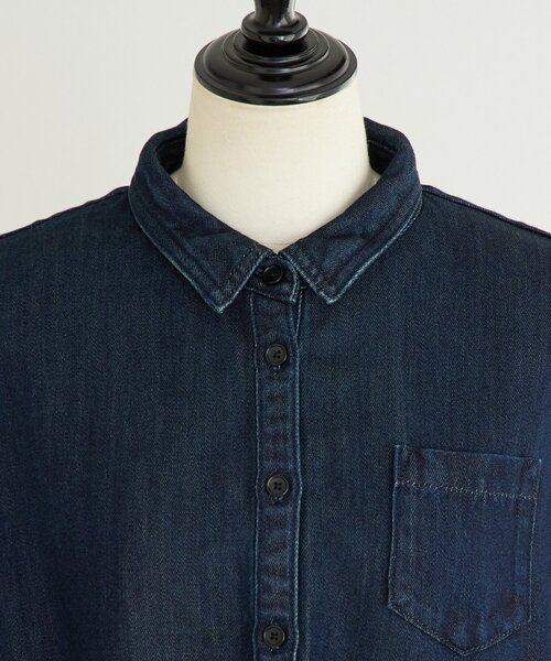 BEARDSLEY（ビアズリー）の「トロミデニムショートシャツ（シャツ/ブラウス・レディース・インディゴブルー・FREE）」の21枚目の写真