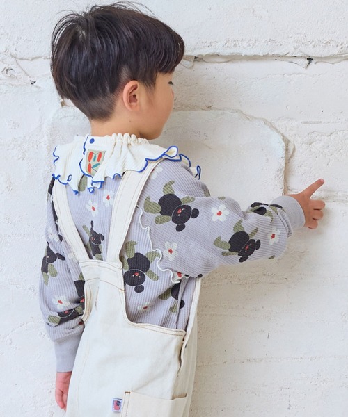 MARKEY'S(マーキーズ)の「ソウガラワッフルメローカットソー(Tシャツ/カットソー・キッズ・ブルー系その他/ホワイト系その他/グレー系その他/イエロー系その他・120/110/100/90/80/150/140/130)」の3枚目の写真