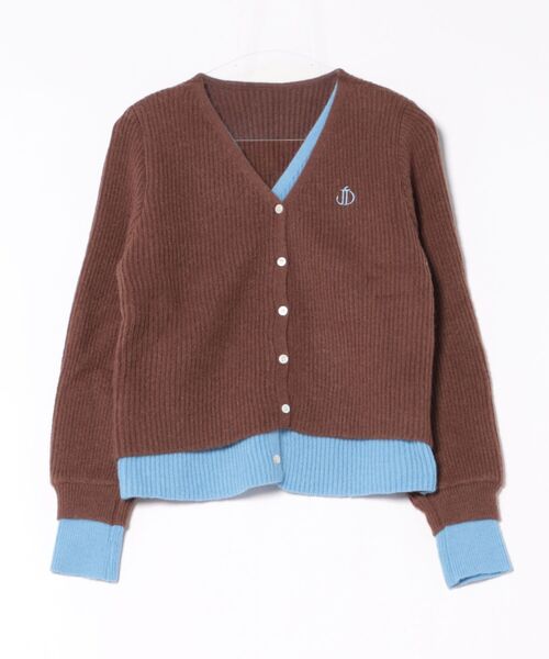 Judin(ジュディン)の「Layered two-tone cardigan【JD】(ニット/セーター・レディース・ブラウン/レッド/ブラック・FREE)」の22枚目の写真