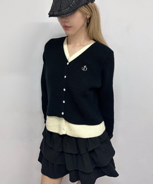 Judin(ジュディン)の「Layered two-tone cardigan【JD】(ニット/セーター・レディース・ブラウン/レッド/ブラック・FREE)」の18枚目の写真