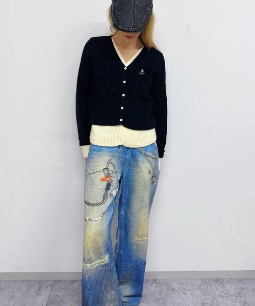 Judin(ジュディン)の「Layered two-tone cardigan【JD】(ニット/セーター・レディース・ブラウン/レッド/ブラック・FREE)」の17枚目の写真