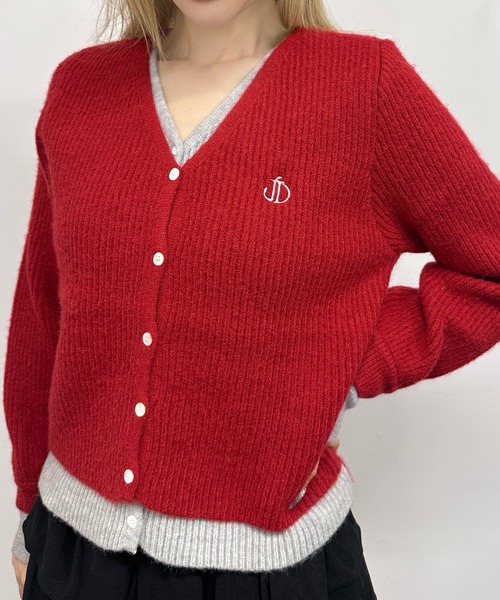 Judin(ジュディン)の「Layered two-tone cardigan【JD】(ニット/セーター・レディース・ブラウン/レッド/ブラック・FREE)」の10枚目の写真