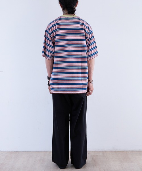 NNBF（エヌエヌビーエフ ）の「NNBF MULTI BORDER T-SHIRTS（Tシャツ/カットソー・メンズ・ネイビー・MEDIUM）」の5枚目の写真