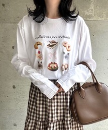ガーリーデザインロンT/長袖Tシャツ