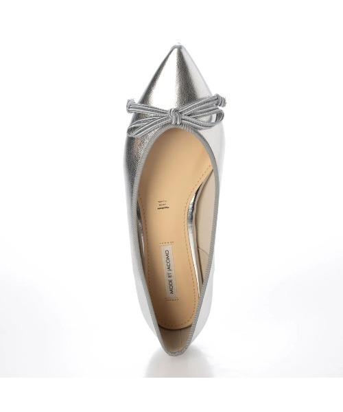Mode et Jacomo（モードエジャコモ）の「【レイン対応】リボンバレエシューズ（バレエシューズ・レディース・シルバー/グレー系その他2/ライトブラック/ベージュ系その他2・24cm/23.5cm/23cm/22.5cm/24.5cm）」の8枚目の写真