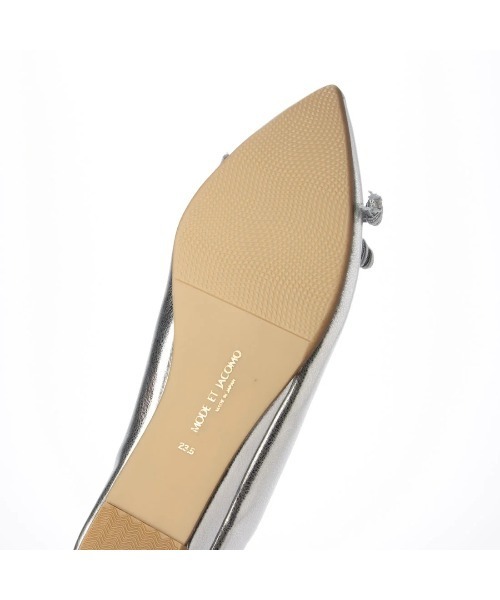 Mode et Jacomo（モードエジャコモ）の「【レイン対応】リボンバレエシューズ（バレエシューズ・レディース・シルバー/グレー系その他2/ライトブラック/ベージュ系その他2・24cm/23.5cm/23cm/22.5cm/24.5cm）」の9枚目の写真