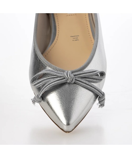 Mode et Jacomo（モードエジャコモ）の「【レイン対応】リボンバレエシューズ（バレエシューズ・レディース・シルバー/グレー系その他2/ライトブラック/ベージュ系その他2・24cm/23.5cm/23cm/22.5cm/24.5cm）」の10枚目の写真