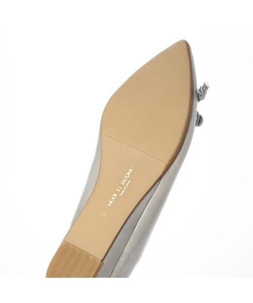 Mode et Jacomo（モードエジャコモ）の「【レイン対応】リボンバレエシューズ（バレエシューズ・レディース・シルバー/グレー系その他2/ライトブラック/ベージュ系その他2・24cm/23.5cm/23cm/22.5cm/24.5cm）」の15枚目の写真