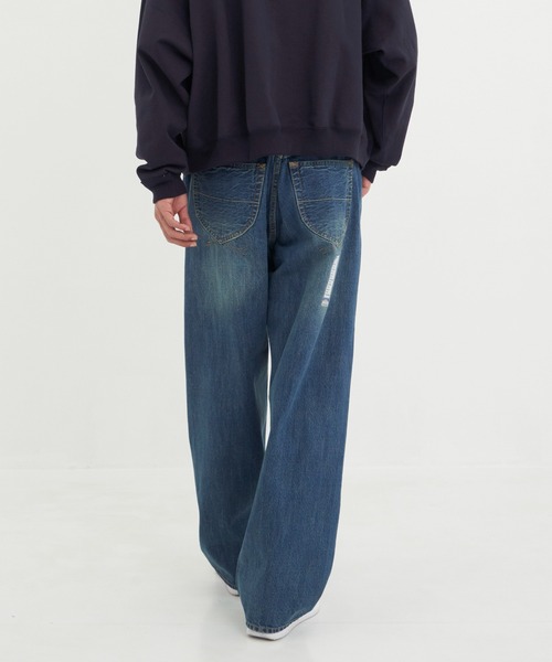 In・stru(men-tal).（インストルメンタル）の「【in・stru(men-tal)./ インストールメンタル】HARD WASHED SELVAGE DENIM BAGGY PANTS/Maison MIHARAYASUHIRO/メゾンミハラヤスヒロ（デニムパンツ・メンズ・ブラック/インディゴブルー・46/44）」の8枚目の写真