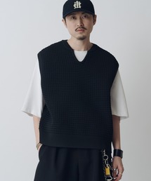 SURJENT ノースリーブスキッパーニット