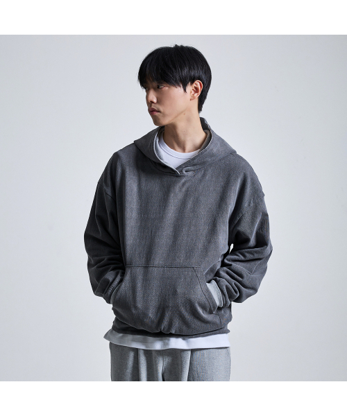 LAB12（ラボ12）の「リバーシブルピグメントフードパーカー（ピグチャコール + グレー）（パーカー・メンズ・その他・MEDIUM/LARGE）」の3枚目の写真