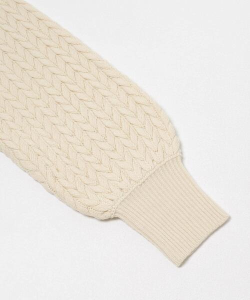 URBAN RESEARCH DOORS（アーバンリサーチドアーズ）の「ヘリンボーン柄ニットプルオーバー（ニット/セーター・レディース・ライトベージュ/チャコールグレー・FREE）」の11枚目の写真