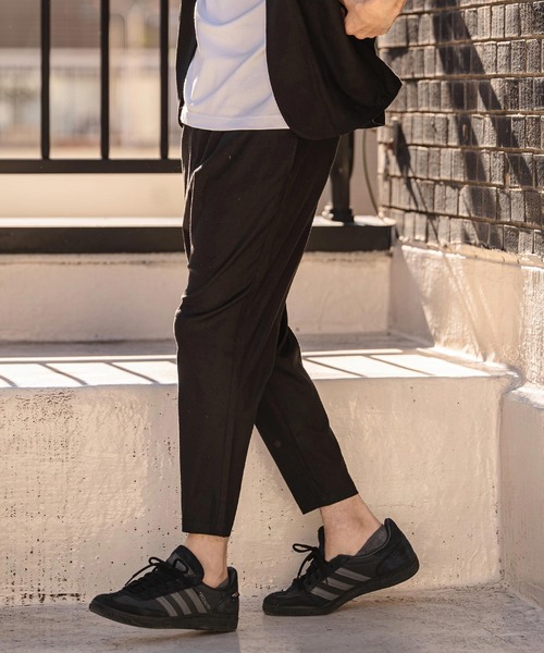 CAMBIO(カンビオ)の「mp14532-Stretch Linen Rayon Ankle Tapered Pants アンクルパンツ(S66026cmb)(その他パンツ・メンズ・ブラック/ベージュ/チャコール・S/M/L)」の2枚目の写真