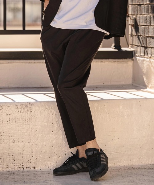 CAMBIO(カンビオ)の「mp14532-Stretch Linen Rayon Ankle Tapered Pants アンクルパンツ(S66026cmb)(その他パンツ・メンズ・ブラック/ベージュ/チャコール・S/M/L)」の4枚目の写真