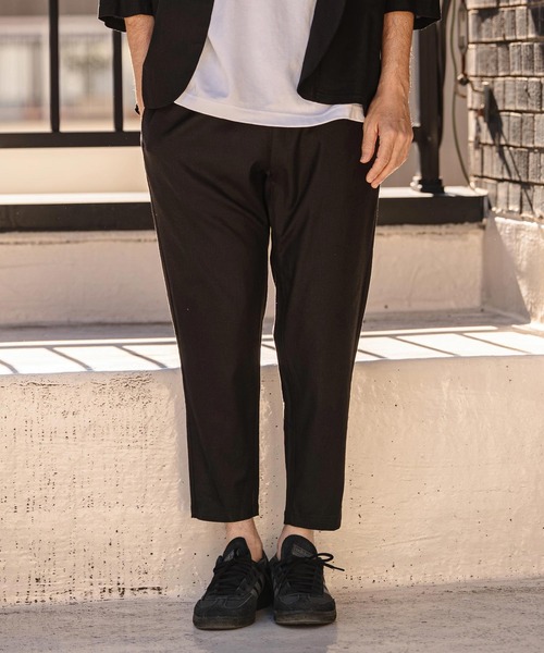 CAMBIO(カンビオ)の「mp14532-Stretch Linen Rayon Ankle Tapered Pants アンクルパンツ(S66026cmb)(その他パンツ・メンズ・ブラック/ベージュ/チャコール・S/M/L)」の5枚目の写真
