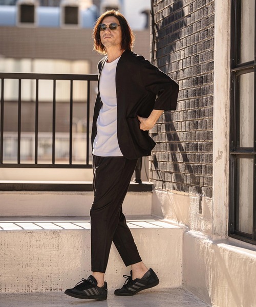 CAMBIO(カンビオ)の「mp14532-Stretch Linen Rayon Ankle Tapered Pants アンクルパンツ(S66026cmb)(その他パンツ・メンズ・ブラック/ベージュ/チャコール・S/M/L)」の9枚目の写真
