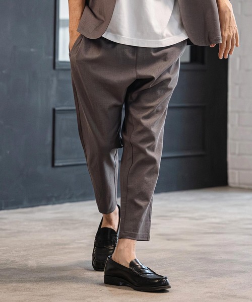 CAMBIO(カンビオ)の「mp14532-Stretch Linen Rayon Ankle Tapered Pants アンクルパンツ(S66026cmb)(その他パンツ・メンズ・ブラック/ベージュ/チャコール・S/M/L)」の12枚目の写真