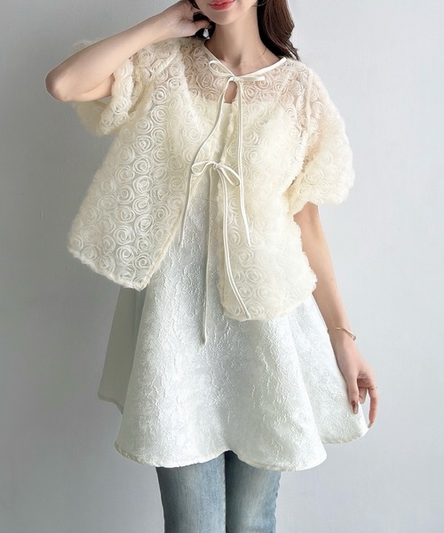 Meiru(メイル)の「フラワーチュール2wayリボンブラウス(シャツ/ブラウス・レディース・ブラック/アイボリー/ピンク・SMALL/MEDIUM/LARGE)」の22枚目の写真