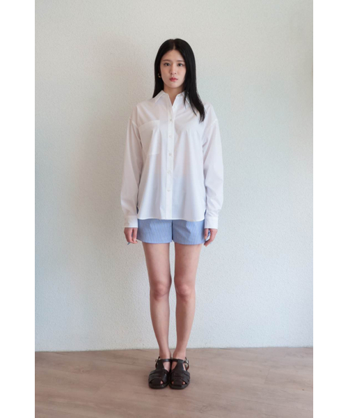 KUME(クメ)の「Wrinkle Free Over-Fit Shirt, White(シャツ/ブラウス・レディース・その他・FREE)」の2枚目の写真