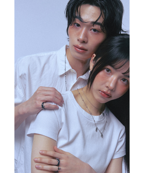 NFF（エヌエフエフ）の「gem string ring set-heart black（リング・レディース・その他・FREE）」の3枚目の写真