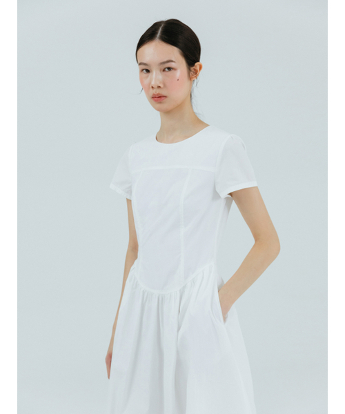 ETMON(エトモン)の「Round Shirring Dress Ivory(ワンピース・レディース・その他・S/M)」の1枚目の写真