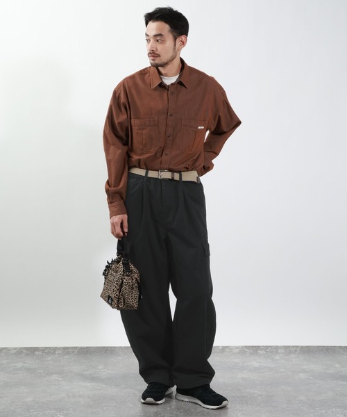 BAYFLOW（ベイフロー）の「バレルカーゴパンツ（カーゴパンツ・メンズ・カーキ/ブラック/ベージュ・MEDIUM/LARGE）」の5枚目の写真