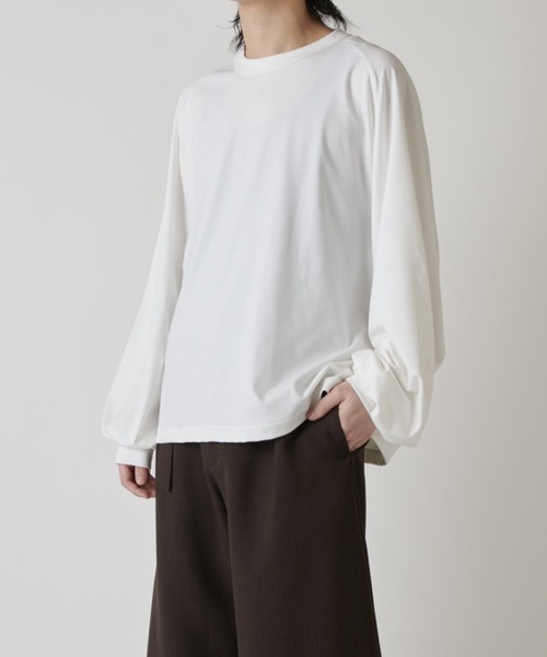 Lui's(ルイス)の「シャインワイドカットソー(Tシャツ/カットソー・メンズ・ブラック/チャコールグレー/ホワイト・FREE)」の1枚目の写真