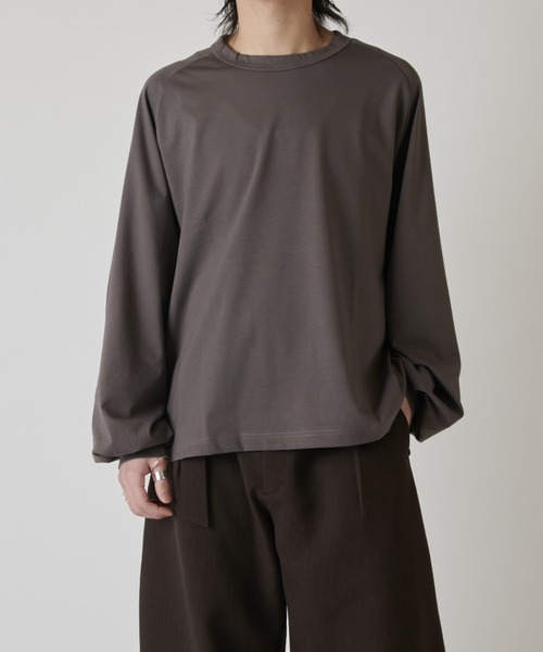 Lui's(ルイス)の「シャインワイドカットソー(Tシャツ/カットソー・メンズ・ブラック/チャコールグレー/ホワイト・FREE)」の3枚目の写真