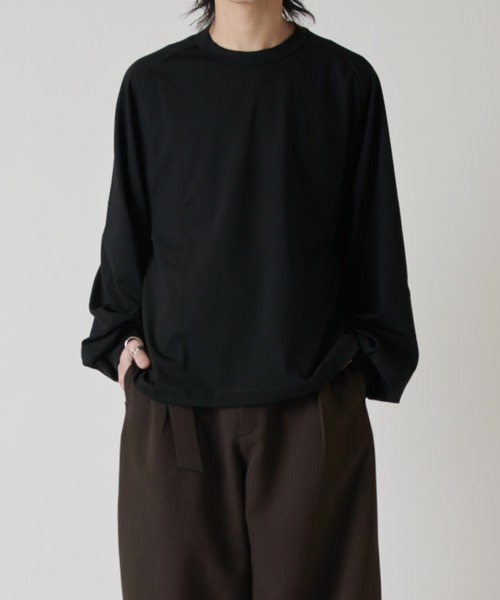 Lui's(ルイス)の「シャインワイドカットソー(Tシャツ/カットソー・メンズ・ブラック/チャコールグレー/ホワイト・FREE)」の2枚目の写真