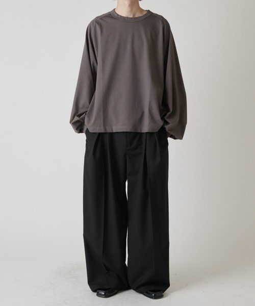 Lui's(ルイス)の「シャインワイドカットソー(Tシャツ/カットソー・メンズ・ブラック/チャコールグレー/ホワイト・FREE)」の20枚目の写真