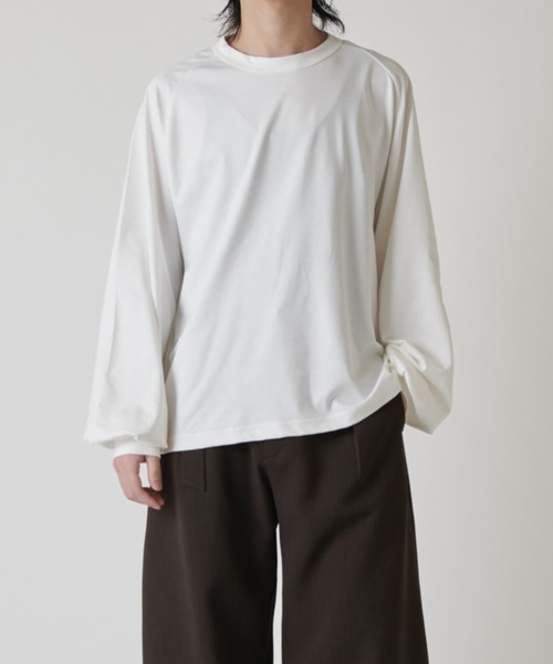 Lui's(ルイス)の「シャインワイドカットソー(Tシャツ/カットソー・メンズ・ブラック/チャコールグレー/ホワイト・FREE)」の4枚目の写真