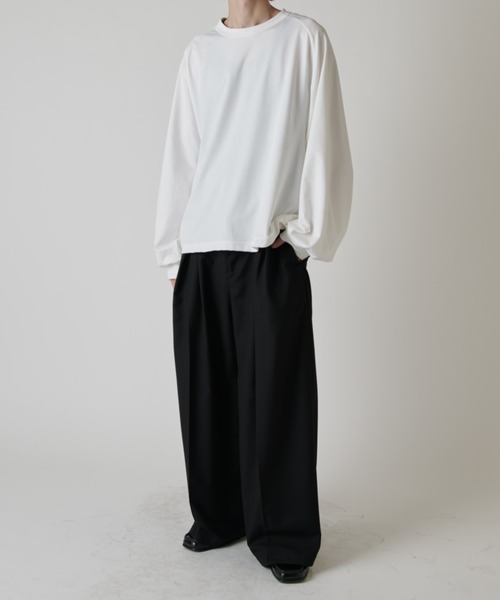 Lui's(ルイス)の「シャインワイドカットソー(Tシャツ/カットソー・メンズ・ブラック/チャコールグレー/ホワイト・FREE)」の9枚目の写真