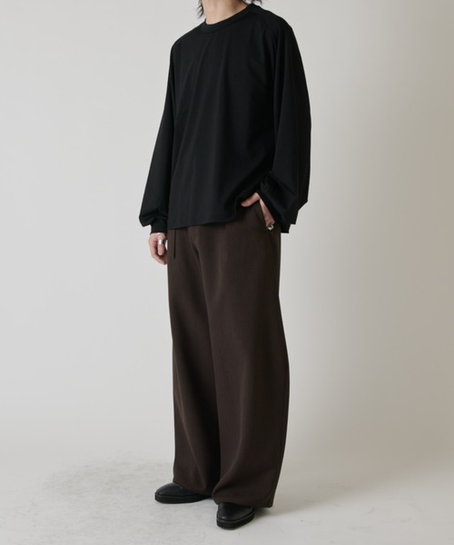 Lui's(ルイス)の「シャインワイドカットソー(Tシャツ/カットソー・メンズ・ブラック/チャコールグレー/ホワイト・FREE)」の15枚目の写真