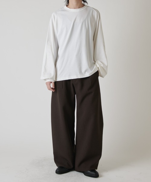 Lui's(ルイス)の「シャインワイドカットソー(Tシャツ/カットソー・メンズ・ブラック/チャコールグレー/ホワイト・FREE)」の8枚目の写真