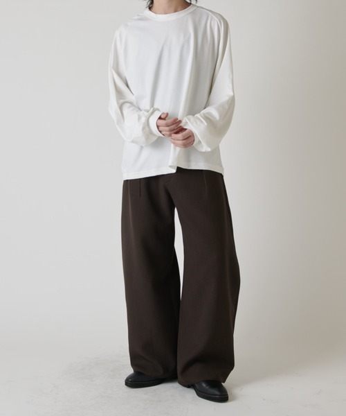 Lui's(ルイス)の「シャインワイドカットソー(Tシャツ/カットソー・メンズ・ブラック/チャコールグレー/ホワイト・FREE)」の10枚目の写真
