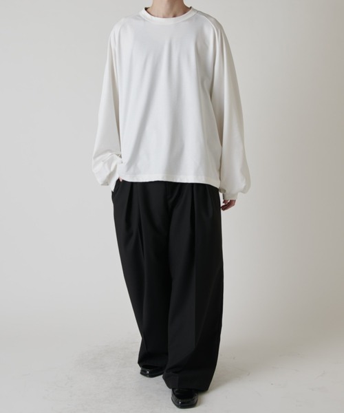 Lui's(ルイス)の「シャインワイドカットソー(Tシャツ/カットソー・メンズ・ブラック/チャコールグレー/ホワイト・FREE)」の11枚目の写真