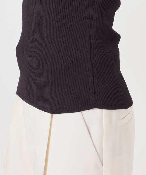 Noble（ノーブル）の「シアーコンビカップ付きニットタンク（タンクトップ・レディース・ブラック/ホワイト・FREE）」の22枚目の写真